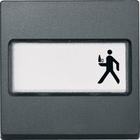 Merten 433314 Wisselschakelaar Afdekking System M Antraciet 1 stuk(s) - thumbnail