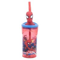 Beker met Rietje Spider-Man Moving Target 360 ml 3D - thumbnail