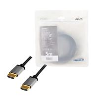 LogiLink HDMI AV Aansluitkabel [1x HDMI-stekker - 1x HDMI-stekker] 5 m Zwart-grijs - thumbnail