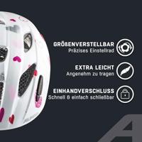 Olympic Sportswear Alpina sports kinderhelm ximo white hearts 45-49 glans - thumbnail
