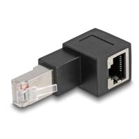 Delock Netwerk Adapter CAT 6A [1x RJ45-stekker - 1x RJ45-bus] Zwart - thumbnail