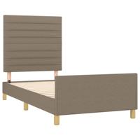 Bedframe zonder matras 80x200 cm stof taupe - thumbnail