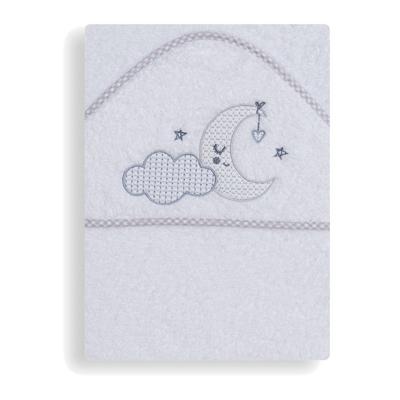 Interbaby badcape Maan junior 100 cm katoen