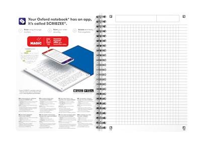 Oxford Office Urban Mix spiraalschrift, 180 bladzijden, ft A5, geruit 5 mm