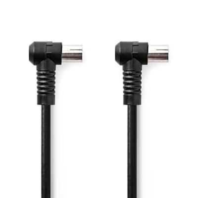 Coaxkabel | IEC (Coax) Male | IEC (Coax) Female | Vernikkeld | 120 dB | 75 Ohm | Viervoudig Afgeschermd | 1.50 m | Rond | PVC | Zwart Coaxkabel | IEC (Coax) Male | IEC (Coax) Female | Vernikkeld | 120 dB | 75 Ohm | Viervoudig Afgeschermd | 1.50 m | Rond | PVC | Zwart