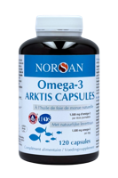 NORSAN Omega-3 arktis natuurlijke levertraan 120 Capsules - thumbnail