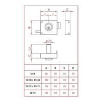 Slot Jis 12-10d Plaatsen over Rechts 100 mm - thumbnail