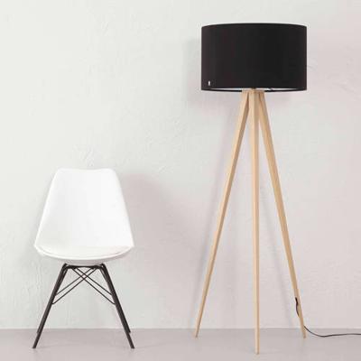 Zuiver Vloerlamp 'Tripod' 151cm, kleur Naturel/Zwart