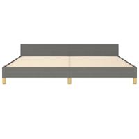 Bedframe zonder matras stof donkergrijs 200x200 cm - thumbnail