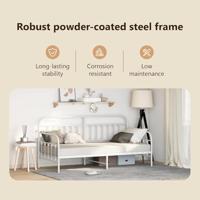Bedframe voor een daybed Wit 100 x 200 cm Gepoedercoat staal - thumbnail
