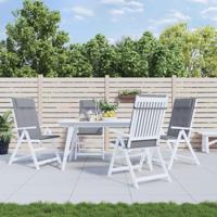 VidaXL Stoelkussens 4 st hoge rug oxford stof grijs - thumbnail