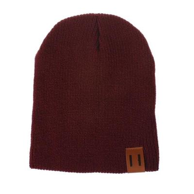 Winter hoed baby zachte warme muts Cap (donkerrood)