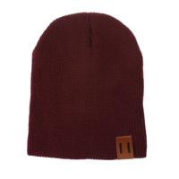 Winter hoed baby zachte warme muts Cap (donkerrood) - thumbnail