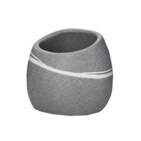 Tandenborstelhouder Sapho Little Rock Vrijstaand 8.9x8.3x7.7 cm Polyresin Grijs - thumbnail