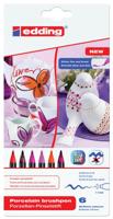 Edding stift 4200 porselein brush warm 6 stuks - thumbnail