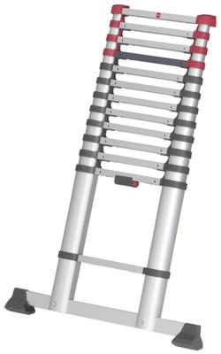 Hailo t80 aluminium telescoopladder 13 treden + stabilisatiebalk 111-380 cm