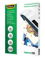 Fellowes lamineerhoes Impress100 ft A4, 200 micron (2 x 100 micron), pak van 100 stuks - thumbnail