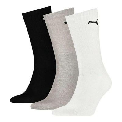 Puma sokken hoog wit-zwart-grijs 3-pack-47-49
