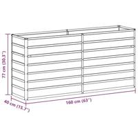 Verhoogde plantenbak Licht Bruin 160 x 40 x 77 cm - thumbnail