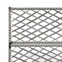 Latwerkplantenbak verhoogd met potten 83x30x130 cm rattan grijs - thumbnail