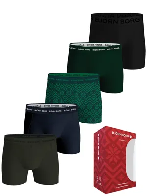 Bjorn Borg 5-Pack heren boxershorts - Cotton Stretch - X-mas