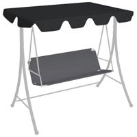 VidaXL Vervangingsluifel voor schommelbank 188/168x145/110 cm zwart - thumbnail