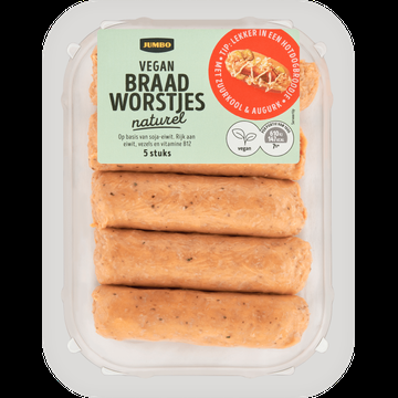 Jumbo Vegan Braadworstjes Naturel 5 Stuks