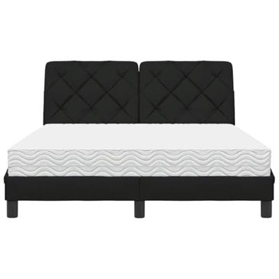 Bed met matras stof zwart 120x200 cm