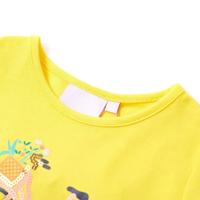 Kindershirt fiets 92 geel - thumbnail