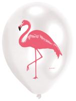 Amscan ballonnen flamingo 27 cm blauw/groen 6 stuks - thumbnail