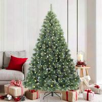 Kunstkerstboom met 300 LED met standaard Groen 180 cm PE en PVC - thumbnail