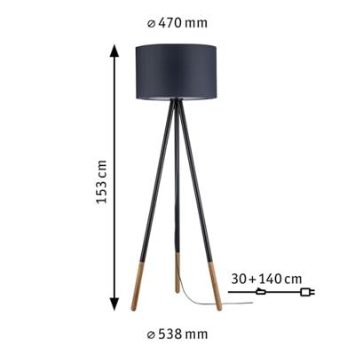 Paulmann Neordic Rurik 79633 Staande lamp LED E27 20 W Grijs, Hout