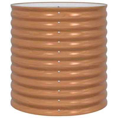 Verhoogde plantenbak Bruin 80 x 80 x 81 cm Staal