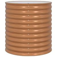 Verhoogde plantenbak Bruin 80 x 80 x 81 cm Staal - thumbnail