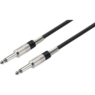 Monacor 0060470 Jackplug Audio Verbindingskabel [1x Jackplug male 6,3 mm (mono) - 1x Jackplug male 6,3 mm (mono)] 3 m Zwart