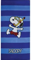 Snoopy handdoek 70 x 140 cm blauw - thumbnail