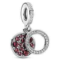 Pandora 799186C03 Hangbedel Sparkling Red Disc zilver (retired) - thumbnail