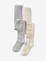 2 paar maillots met lurex gemêleerd grijs - thumbnail