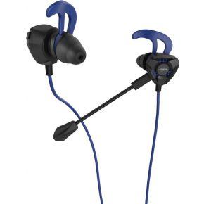 uRage Gaming headset SoundZ 210 inch in-ear, zwart-blauw, 3,5 mm in-ear full-stereo headset, geïntegreerde kabelafstandsbediening, afneembare microfoonarm