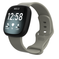 Fitbit Versa 3 & 4 / Sense 1 & 2 Sportbandje - Grijs - Maat: M/L