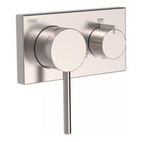 Douchekraan Tres 3V 3-Weg Mengkraan Staal Tres - thumbnail