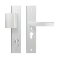 AXA veiligheidsbeslag greep/kruk - SKG*** met kerntrekbeveiliging - Edge Plus D-duwer-Blok - PC92 - alu. F1 - thumbnail
