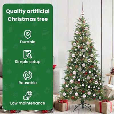 VidaXL Kunstmatige inklapbare kerstboom groen 180 cm pe en pvc VidaXL Kunstmatige inklapbare kerstboom groen 180 cm pe en pvc