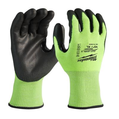 Milwaukee Hi-Vis Werkhandschoenen Snijklasse 3/C - XL/10 - 4932478133