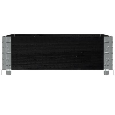 VidaXL Palletopzetrand 80x60 cm massief grenenhout zwart VidaXL Palletopzetrand 80x60 cm massief grenenhout zwart