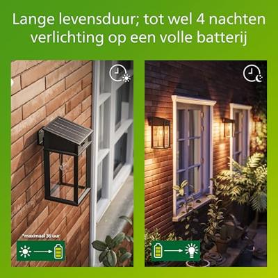Philips LED Geri 929004632601 Wandlamp op zonne-energie met bewegingsmelder LED 3.2 W Zwart Philips LED Geri 929004632601 Wandlamp op zonne-energie met bewegingsmelder LED 3.2 W Zwart