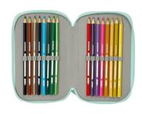 Schooletui met Accessoires Disney Blauw 12,5 x 19,5 x 5,5 cm 37 Onderdelen - thumbnail