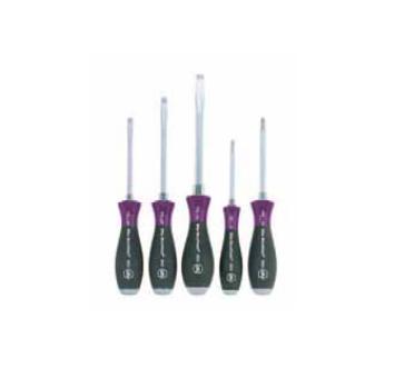 Wiha 5533MF HK5 SATZ 5tlg Schroevendraaierset Werkplaats 5-delig Plat, Kruiskop Phillips Wiha 5533MF HK5 SATZ 5tlg Schroevendraaierset Werkplaats 5-delig Plat, Kruiskop Phillips