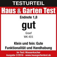 Graef WK401EU Waterkoker Oververhittingsbeveiliging Aantal/Volume: 1 l RVS, Wit - thumbnail