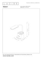 Lucide PENNY - Bureaulamp - LED Dimb. - 1x4,7W 3000K - Met draadloze oplader - Zwart - thumbnail